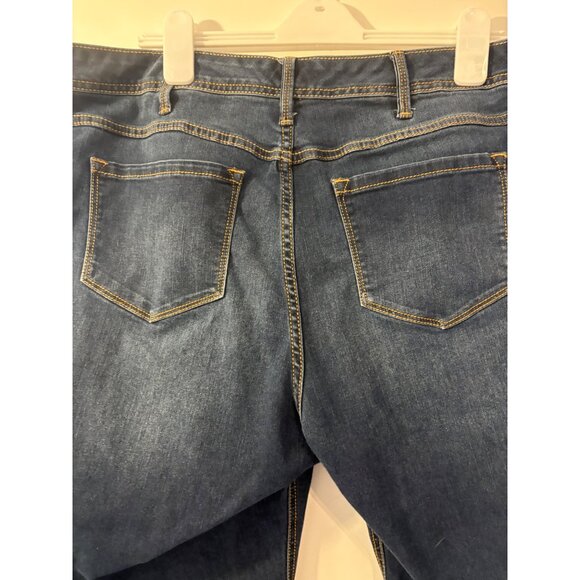 Torrid Women’s 24R Luxe Slim Boot Dark Blue Denim Wash‎ Flare Jeans - Picture 6 of 10